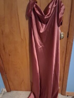 Premier Amour Rose-Pink Satin Dress
